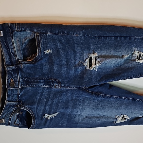 Bluenotes Size 10 Distressed Blue High Rise Jeggings - Picture 2 of 7